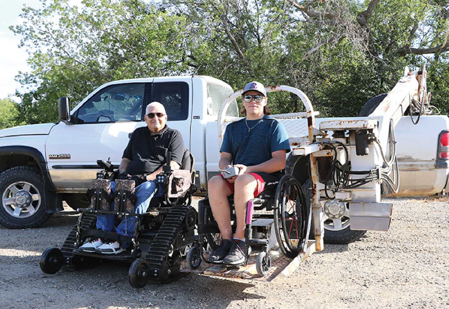 Merle Malin of Redvers recently decided to donate a hydraulic lift system to Levi Jamieson of Moosomin.The lift helps people in wheelchairs get onto tractors and combines when farming, it goes as high up as 11 feet. Malin had read in the World-Spectator about Levi,  and decided to donate the piece of equipment that he said made farming much easier for him.